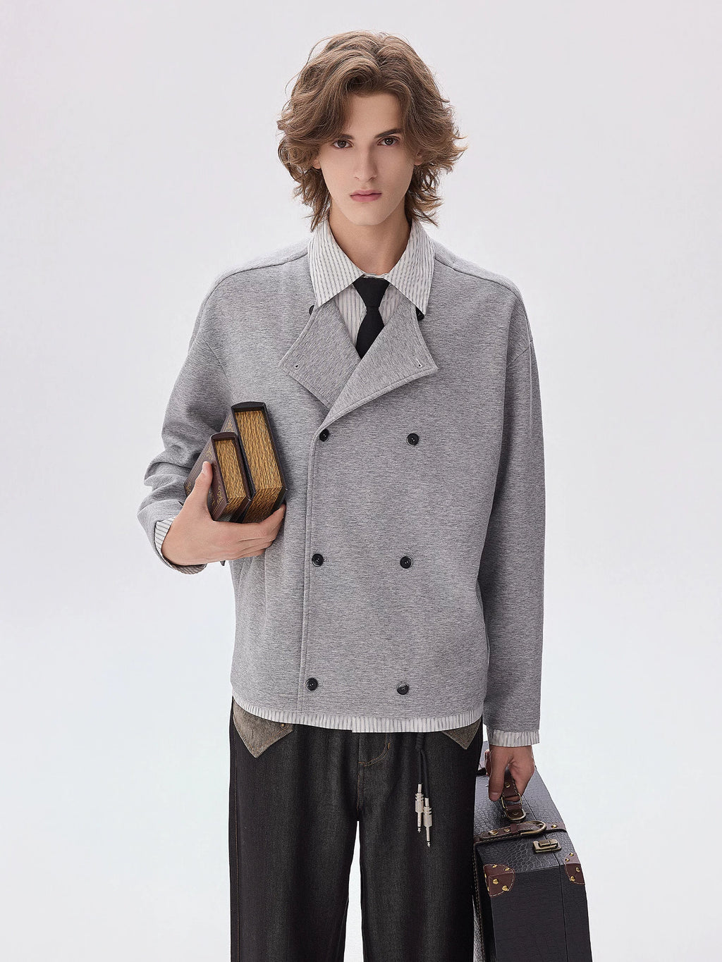 CHOR Striped Contrast Long-Sleeve Shirt