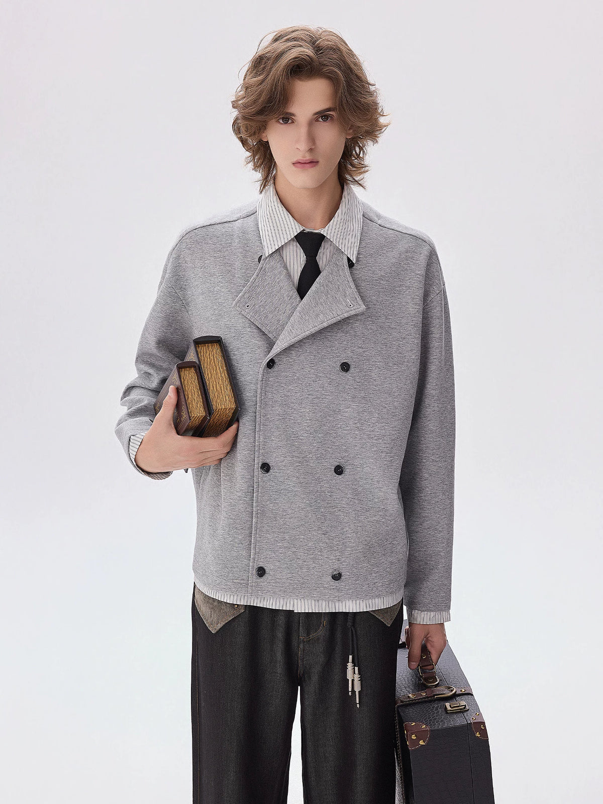 CHOR Striped Contrast Long-Sleeve Shirt
