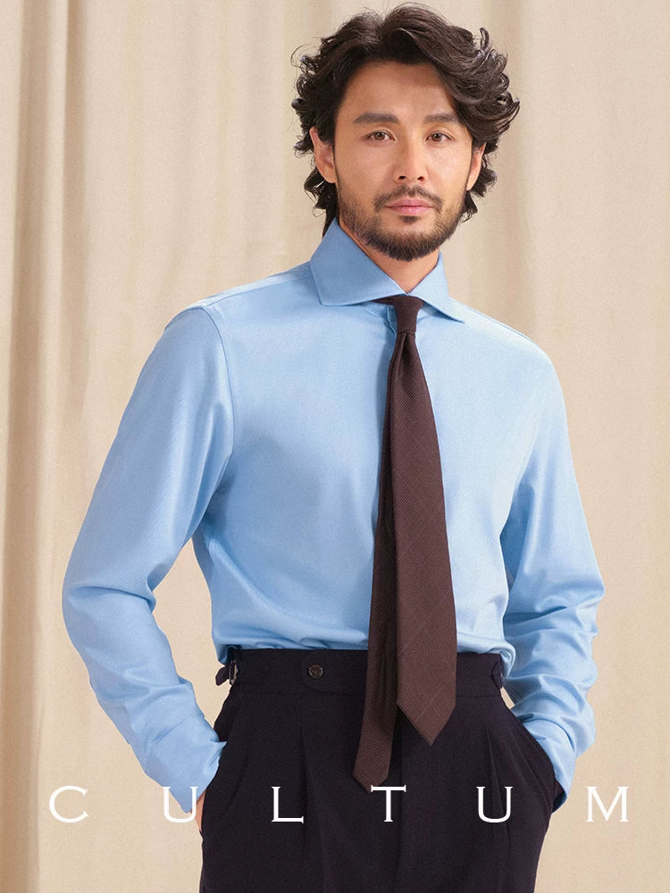 CULTUM Windsor Collar Slim Fit Long-Sleeve Dress Shirt