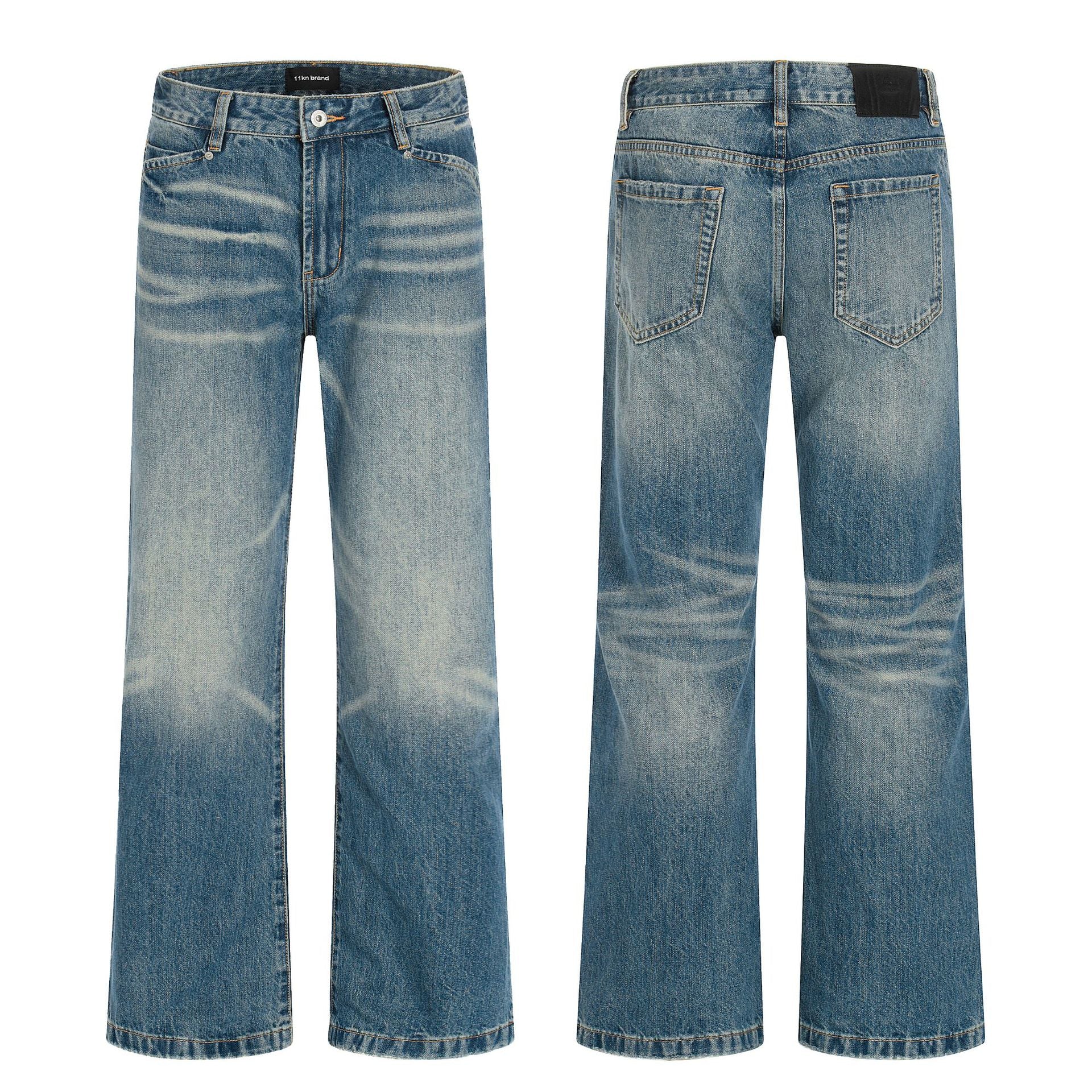 11KN Gradual Change Loose Versatile Straight Jeans