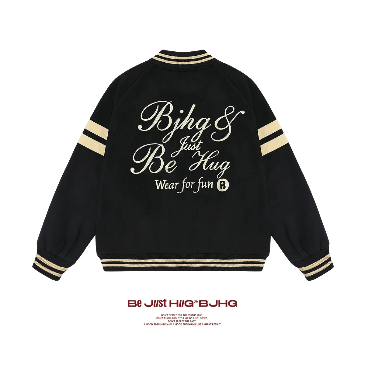BJHG Embroidery 400g Oversized Baseball Jacket