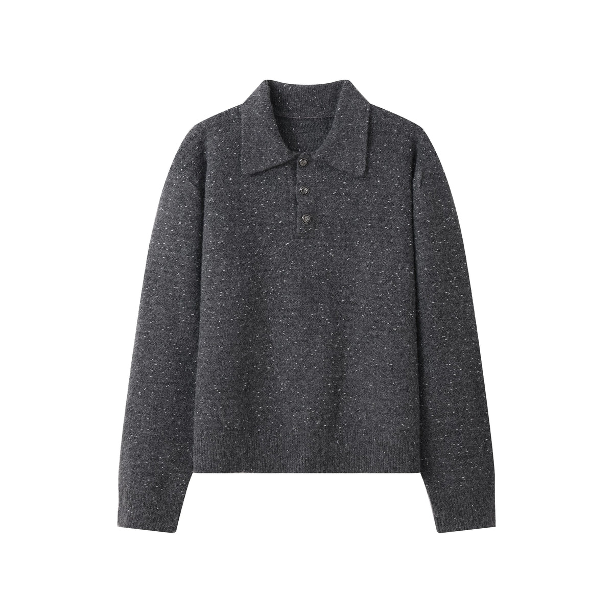 INTERLINKED 500g Warm Loose-Fit Polo Sweater