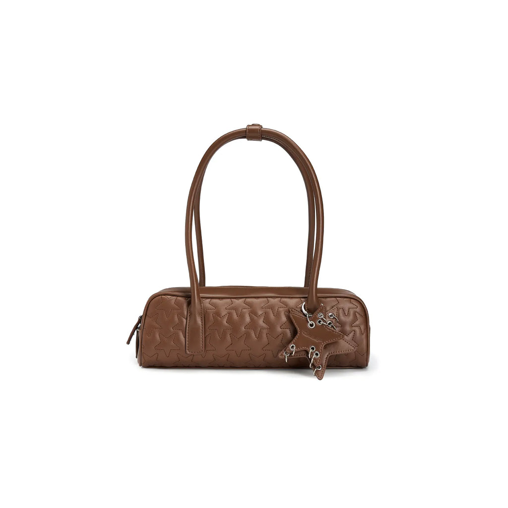 ECODAY Solid Faux Leather Zip-Top Underarm Bag