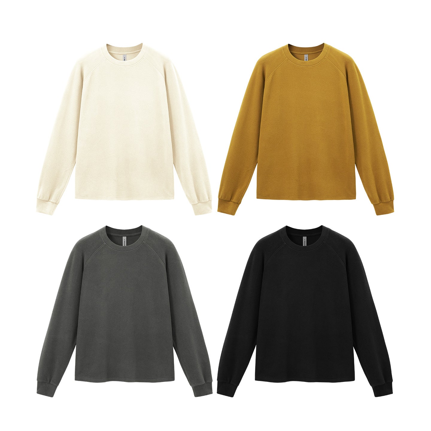 Inflation Warm Shoulders Loose Crew Neck Long Sleeves