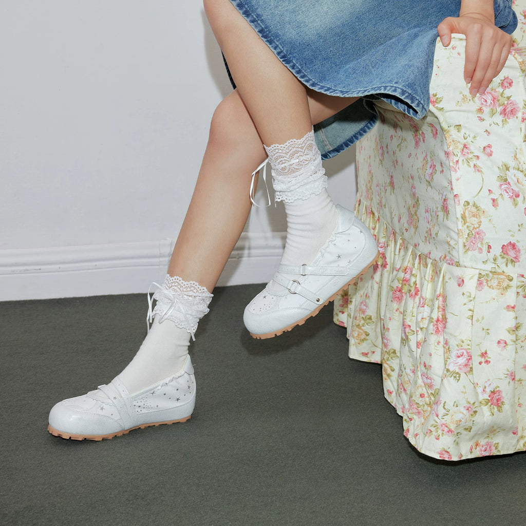 MASOOMAKE Wedge Mary Jane Shoes