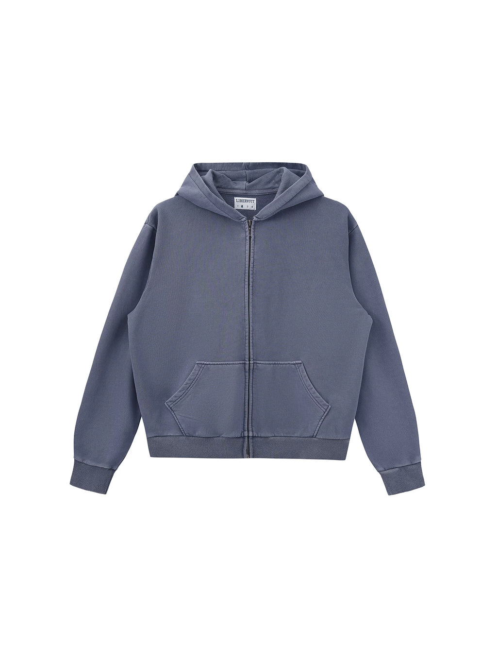 LIBERAFIT Vintage Staple Garment-Dyed Zip-Up Hoodie