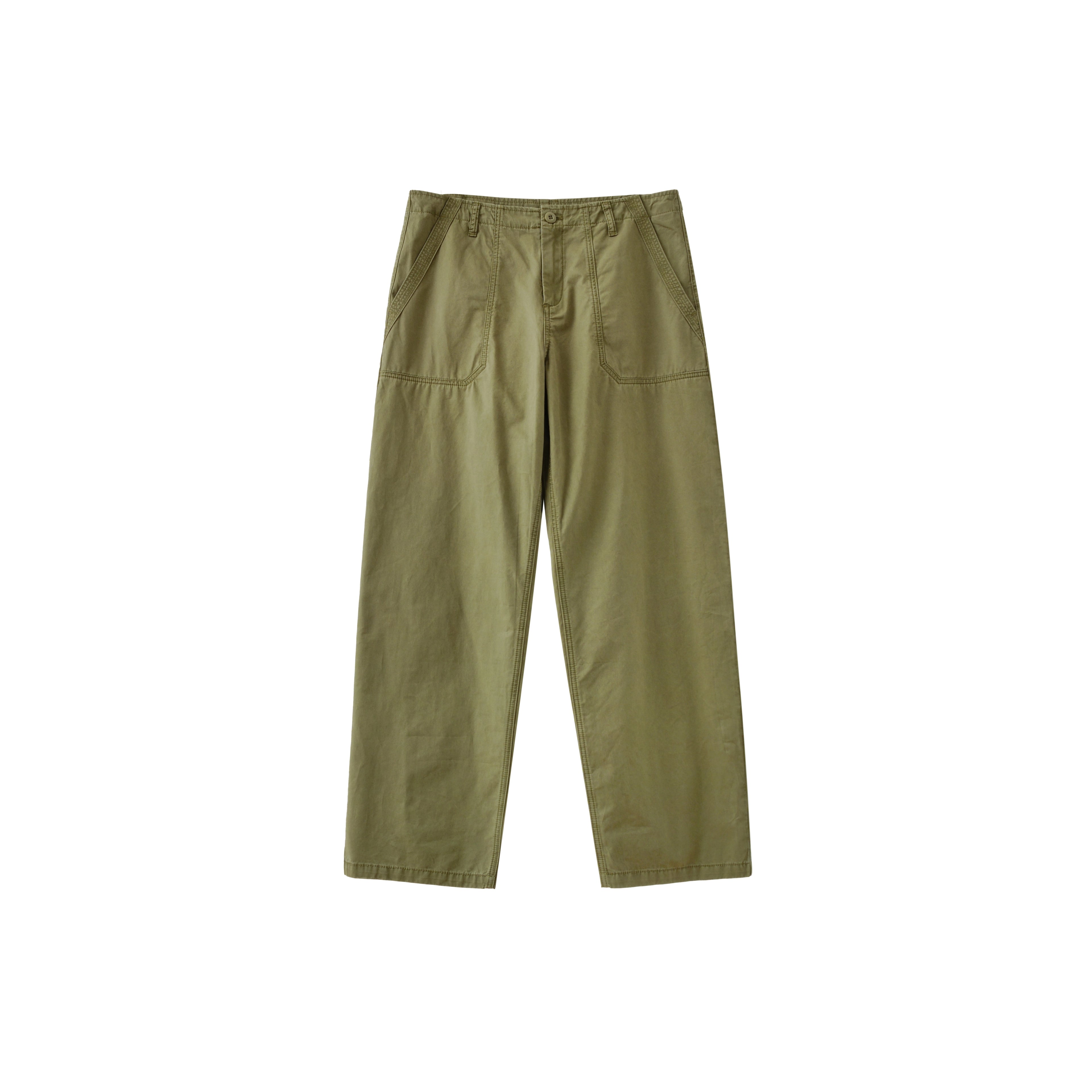 BUTTBILL Japanese Enzyme Washed Straight Loose Tooling Deck Pants