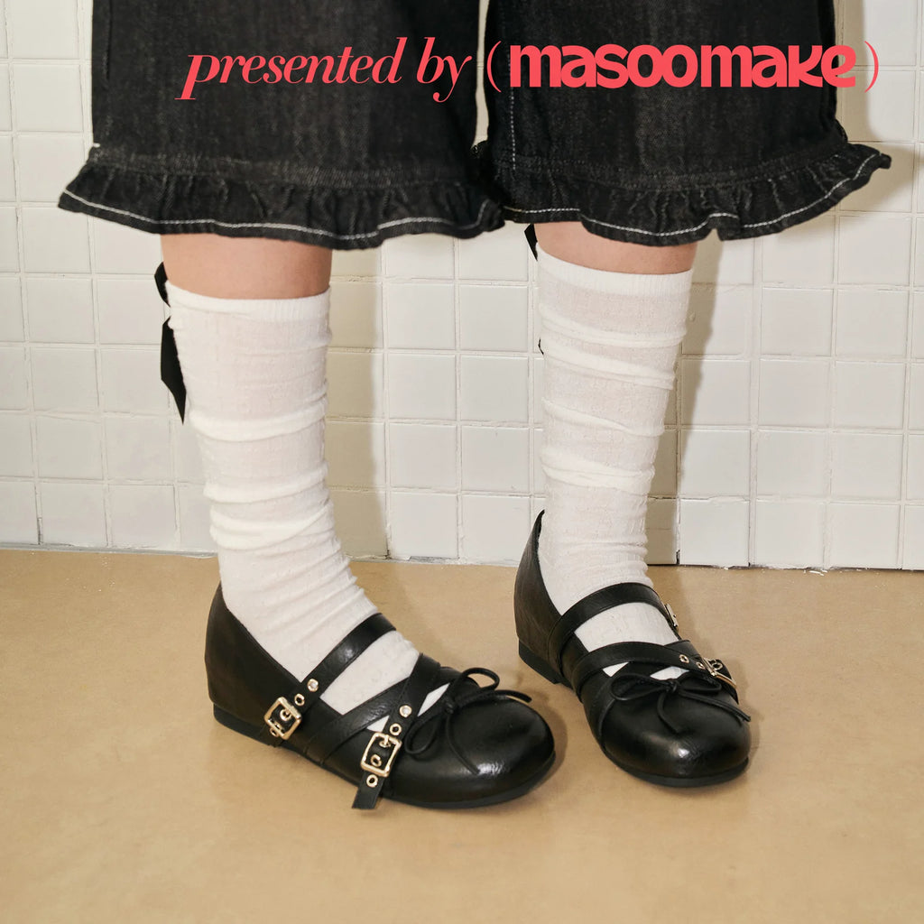 MASOOMAKE Leather Mary Jane Platform Heel