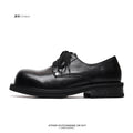 SHENLV turned head thick-soled leather Derby shoes