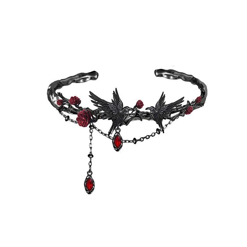 MASW Thorn Rose Crow Bracelet