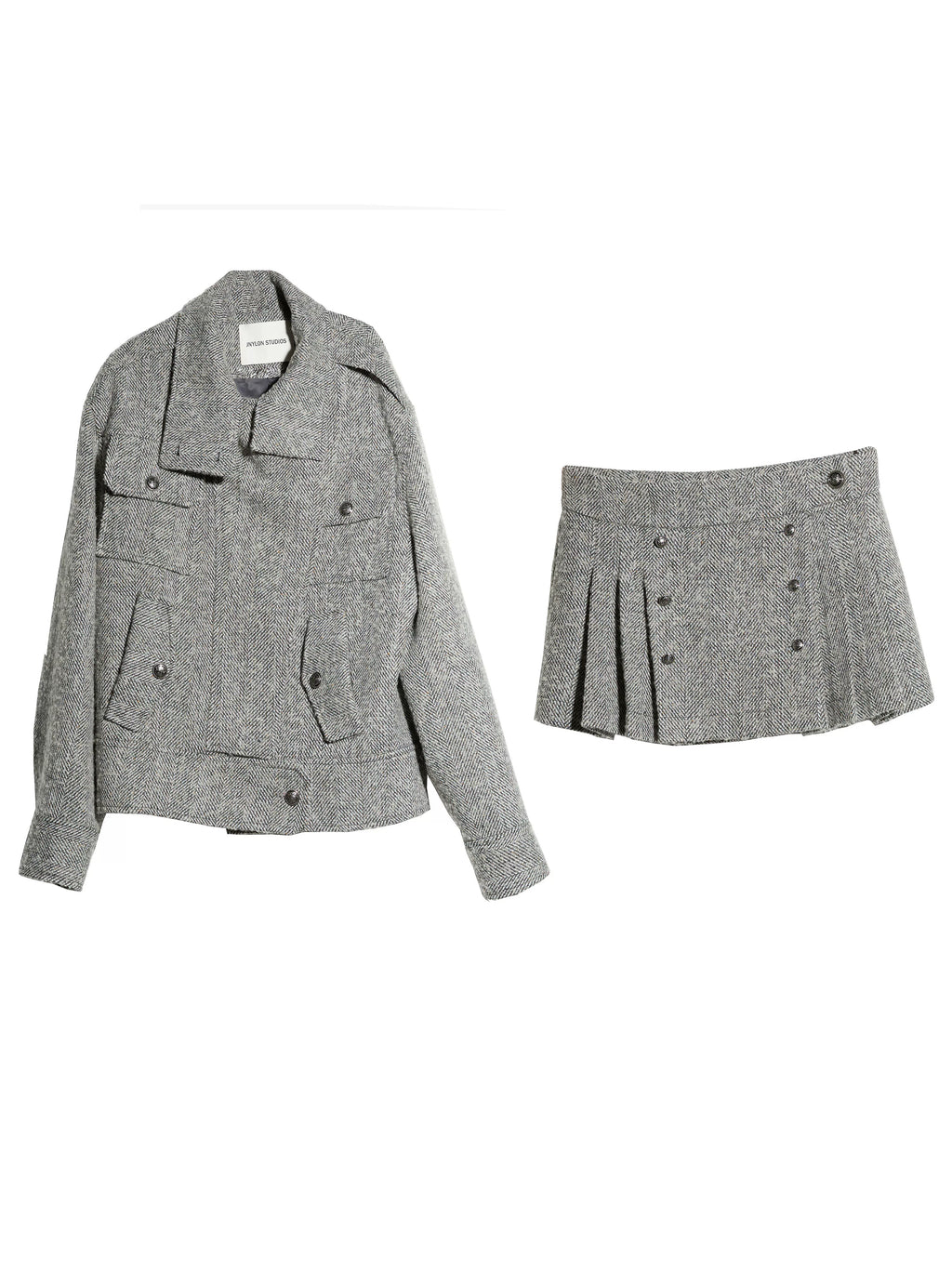 JNYLON Tooling Tweed Silhouette Jacket