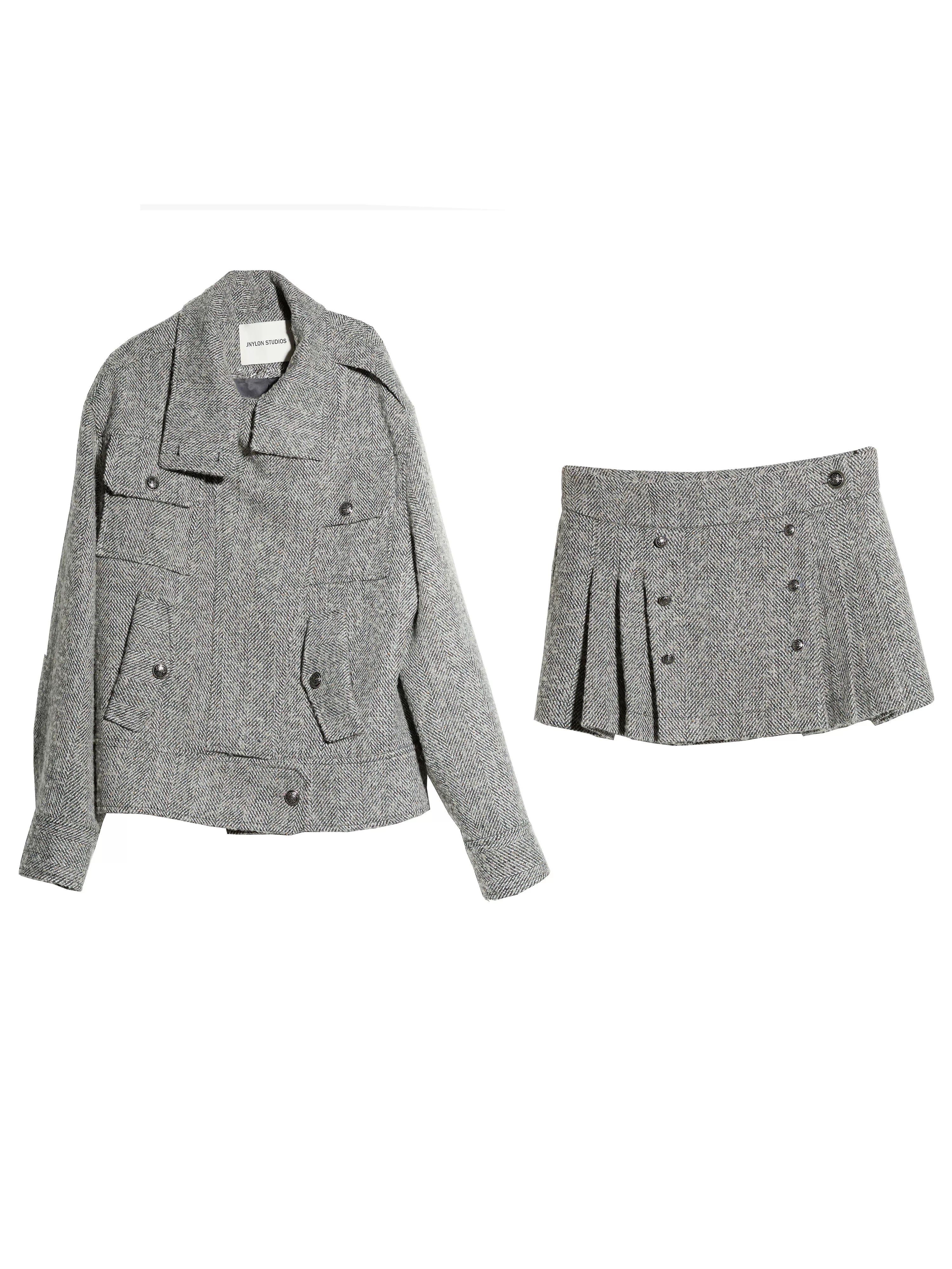 JNYLON Tooling Tweed Silhouette Jacket