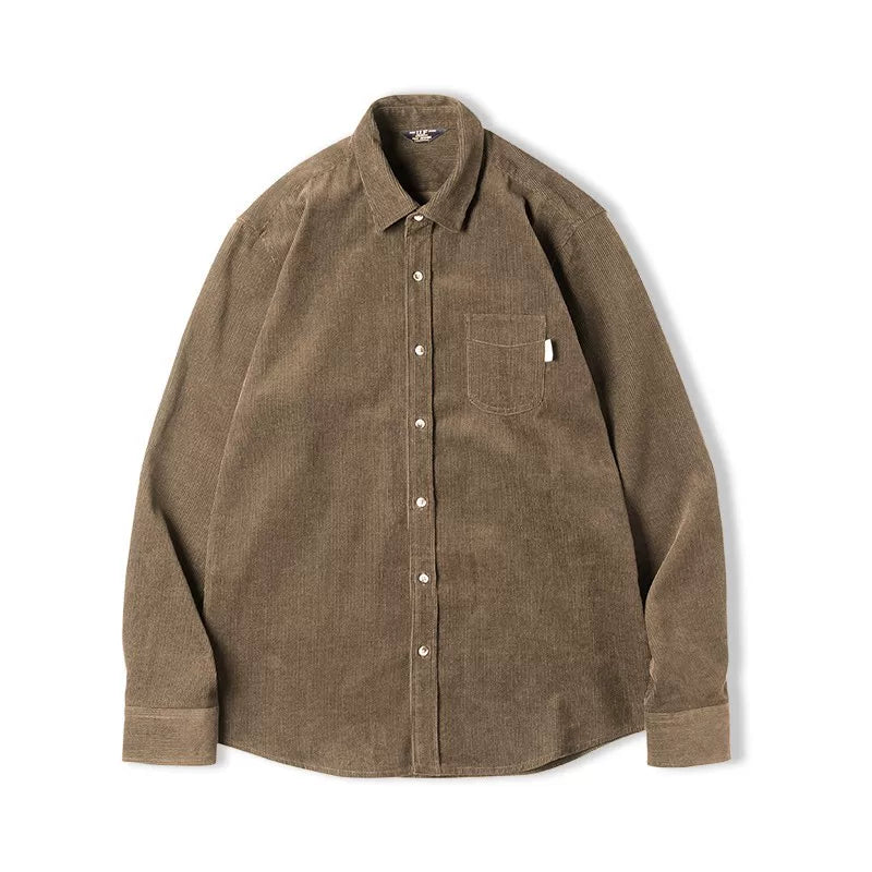 Madden Casual Corduroy Long Sleeve Cotton Shirt