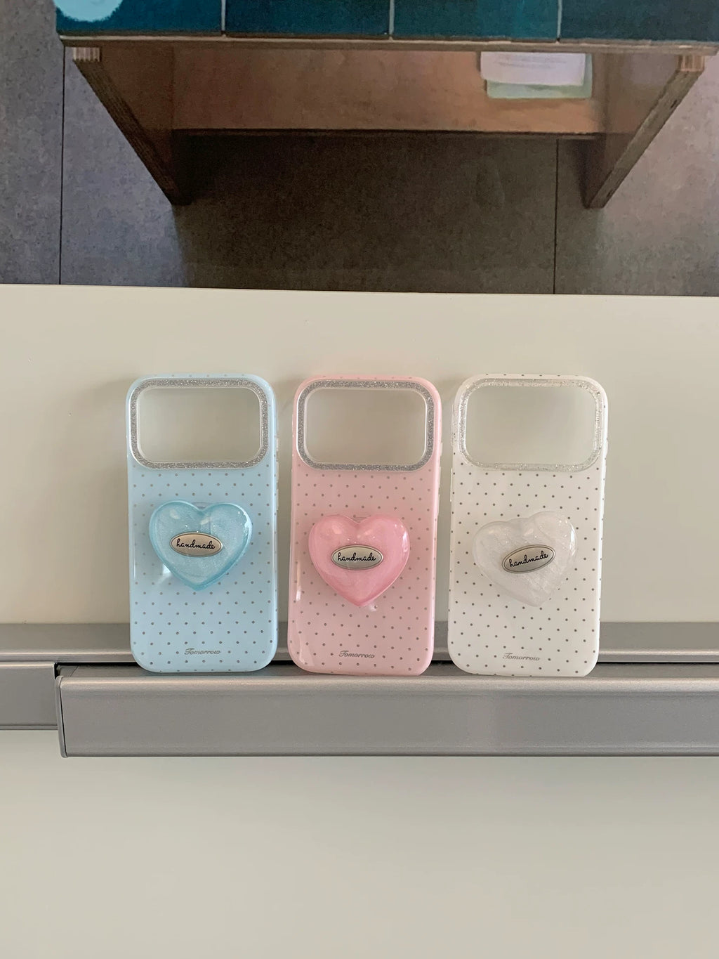 KANO Gentle White Moonlight Polka Dot Heart Case