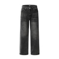 11KN  washed old straight drape Jeans