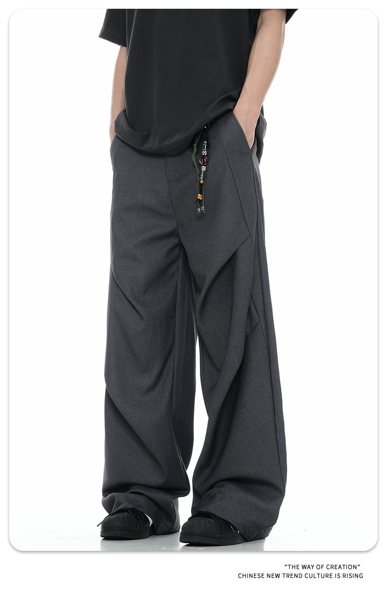 11KN Micro-pleated Simple Casual Pants