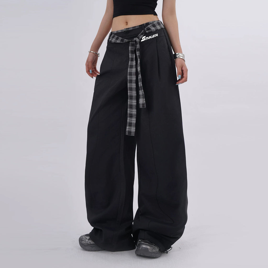 SAMUSAN Loose and Skinny Straight Wide Leg Casual Pants