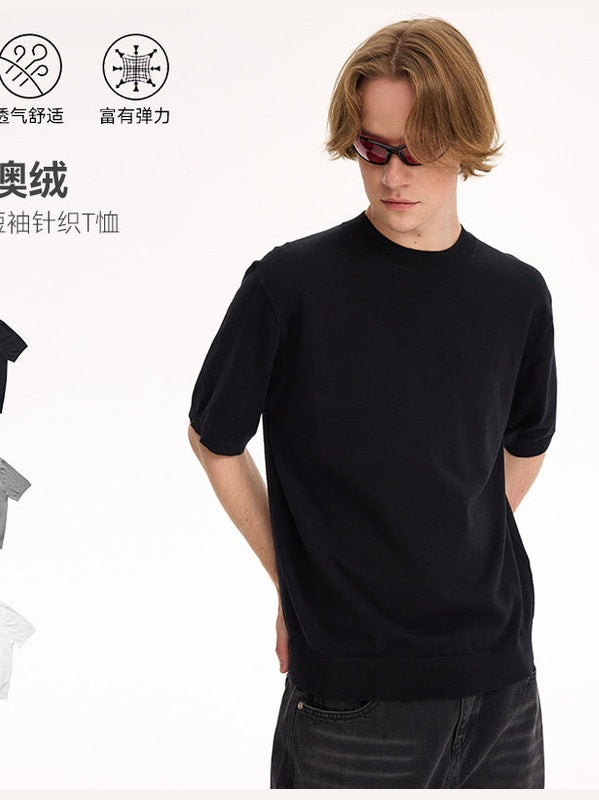 UNF Old Money Fengfani Australian Velvet Knitted Tee