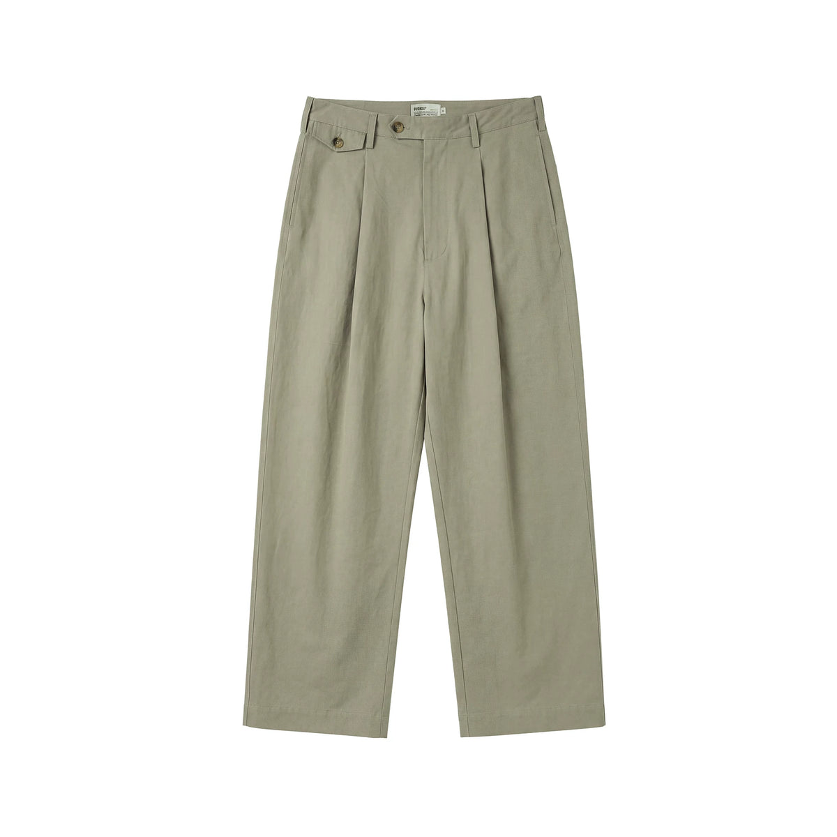 BUTTBILL Pima Cotton Relaxed Straight-Leg Trousers
