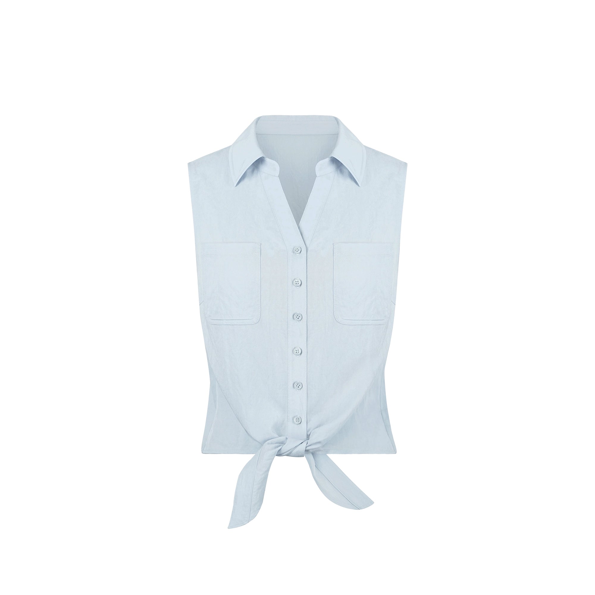 Jim Kennet Vintage Tie Sleeveless Short Shirt