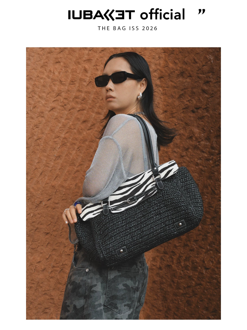 IUBALLET Holiday Wind Woven Large Capacity Tote Bag