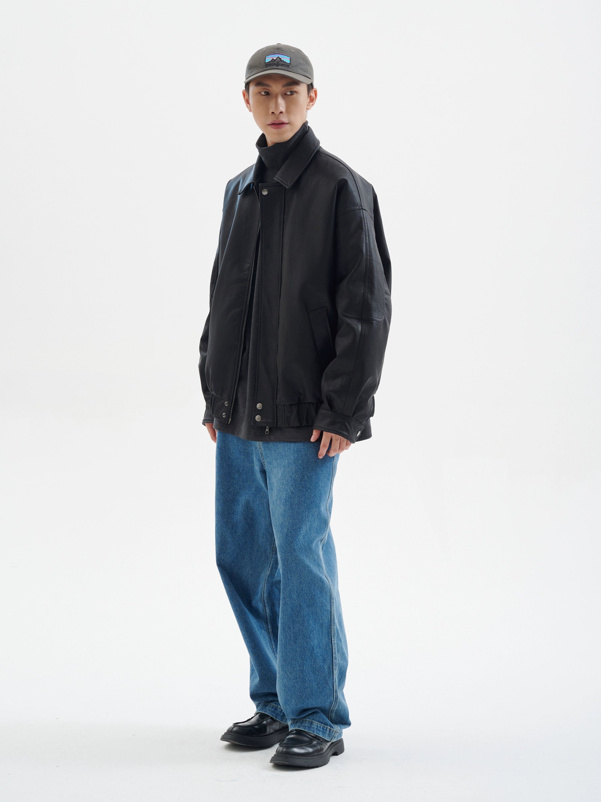 BUTTBILL  90 White Duck Down Leather Jacket