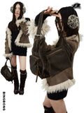 BINGBONG Soft Leather Recreational Locomotive Babes Do Old Armpit Bag