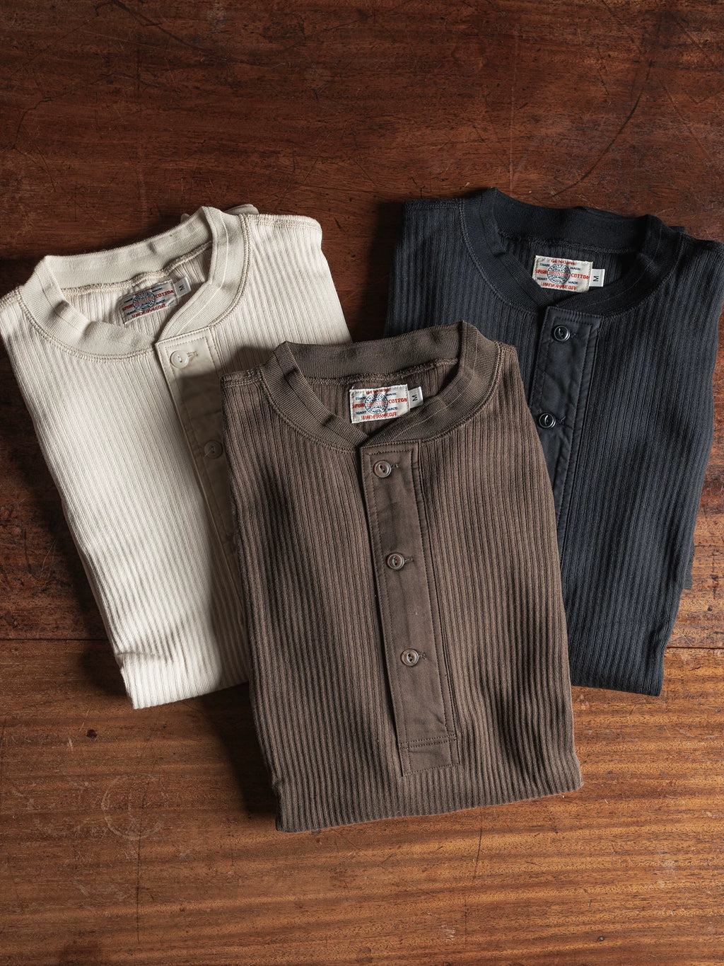 Bronson Vintage Heavyweight Ribbed Henley Tee