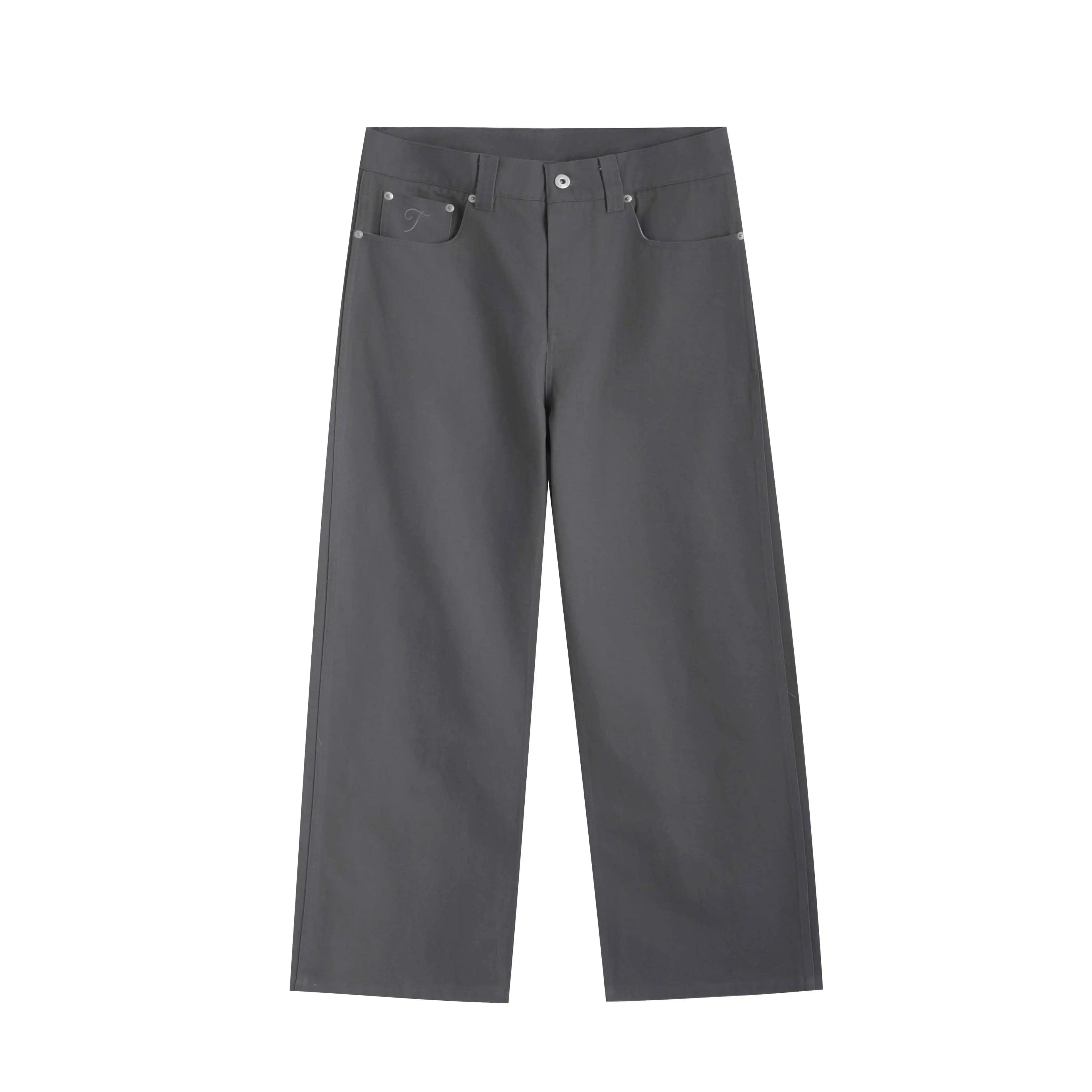 TumBlerine Washed Old, Straight Neutral Pendant Casual Pants