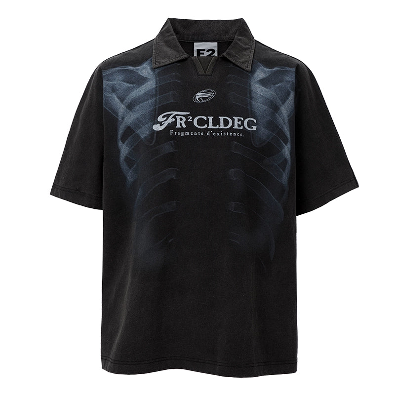F2CE Washed and Old Casual Versatile POLO Shirt