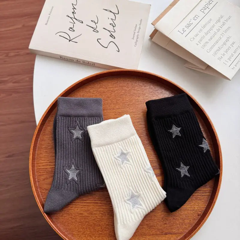 Halo Honey Vertical Stripe Moisture-Wicking Mid-Calf Socks