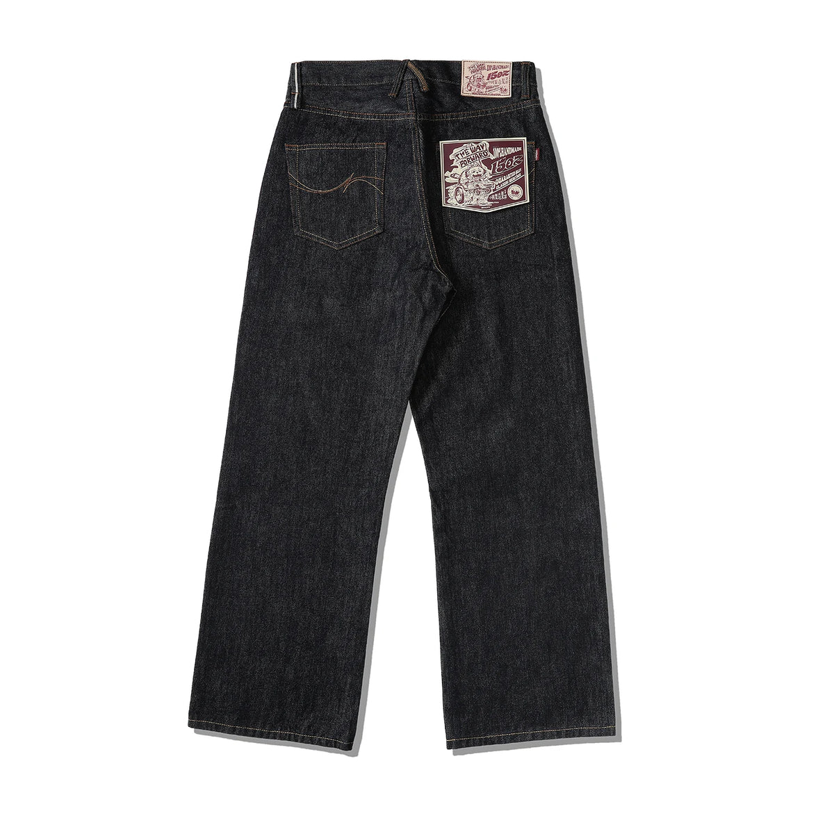 Mbbcar 15oz Washed Selvedge Straight-Leg Jeans