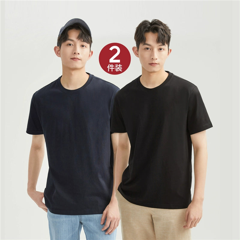 Giordano -Pack Solid Cotton Crew Neck Tee
