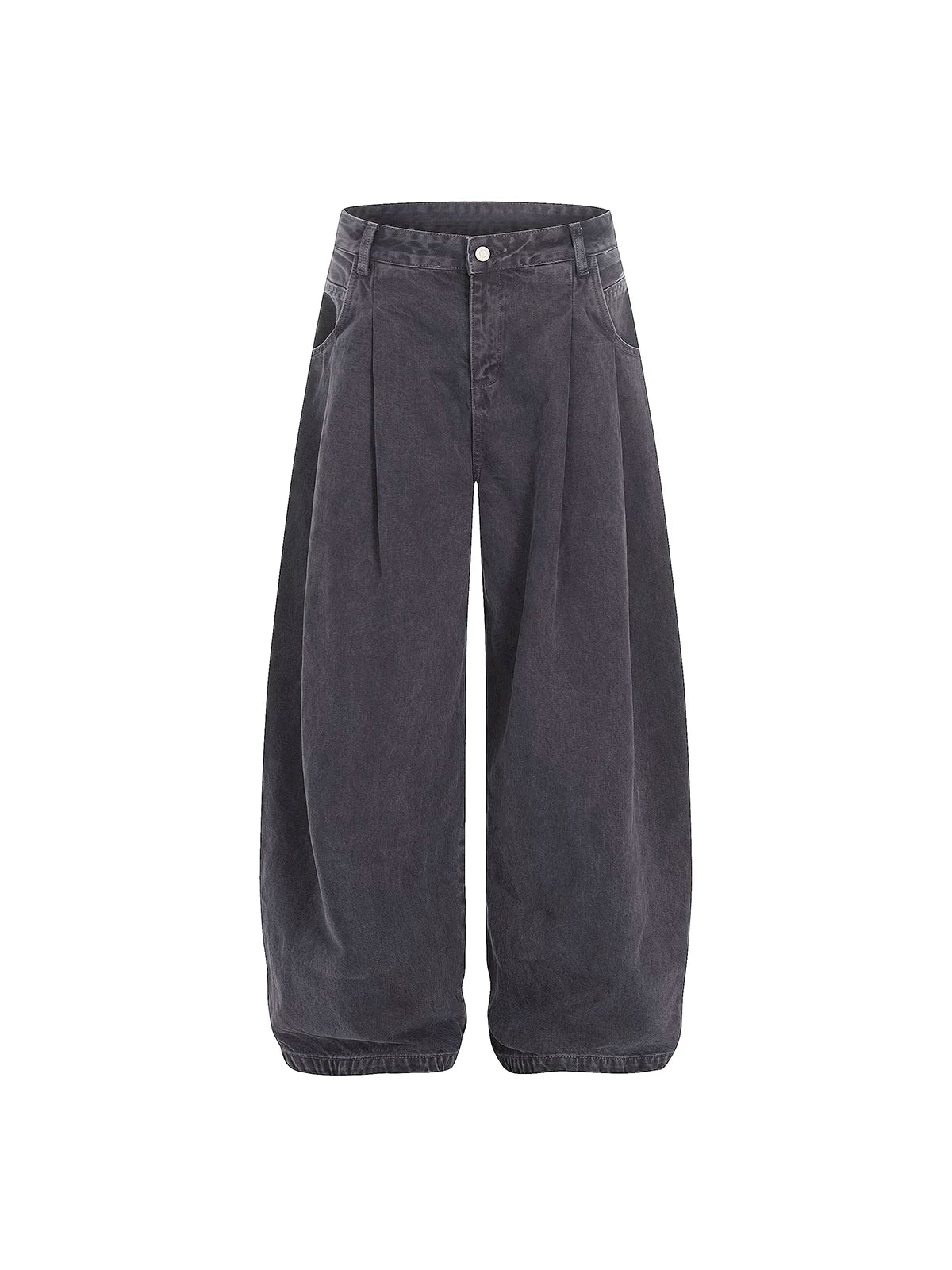 ANTSSTNA American Retro 100% Cotton Washed Wide-Leg Pants