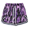 LUSHISI Purple Digital Print Basketball Shorts