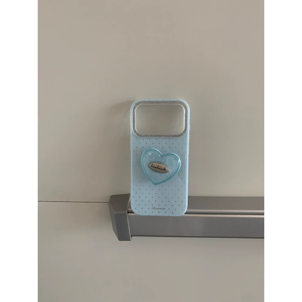 KANO Gentle White Moonlight Polka Dot Heart Case
