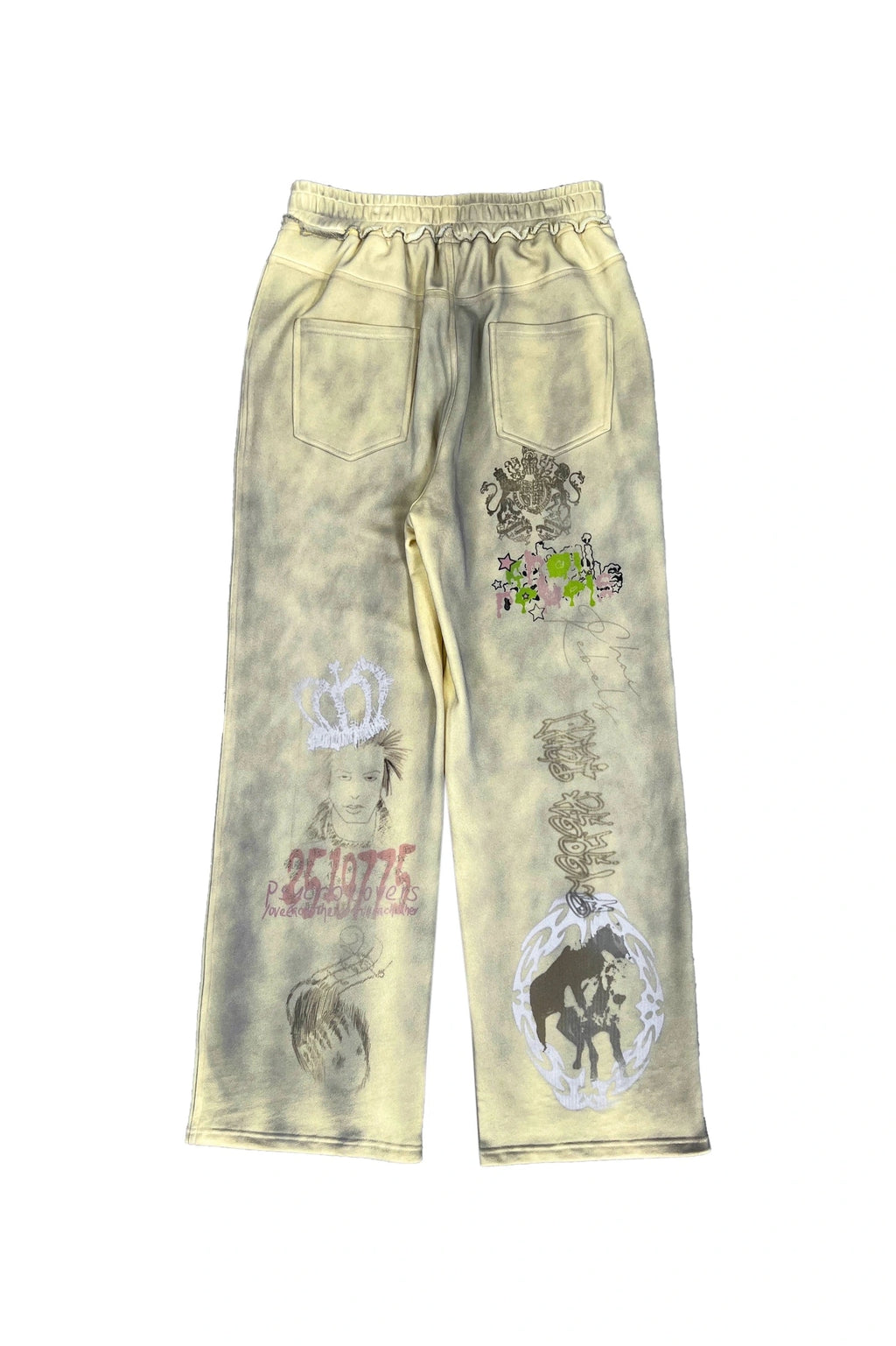 CHAI Hand-painted Graffiti Casual Sweatpants