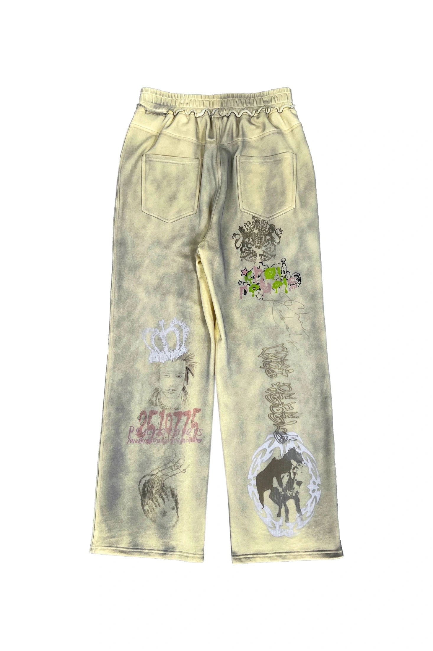 CHAI Hand-painted Graffiti Casual Sweatpants