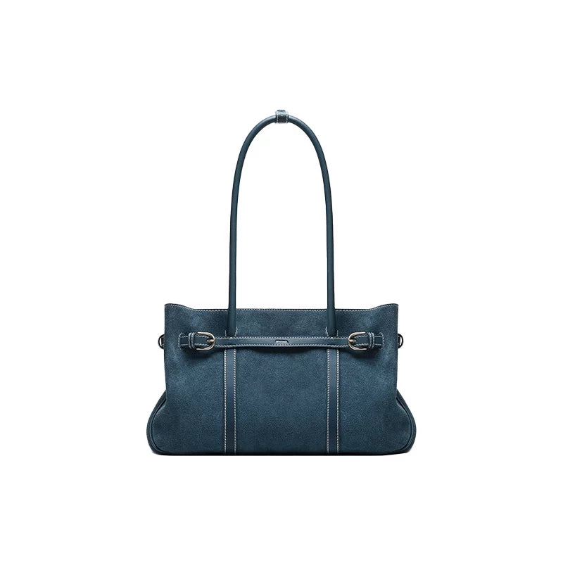 muva. Leather Zip-Top Shoulder Bag