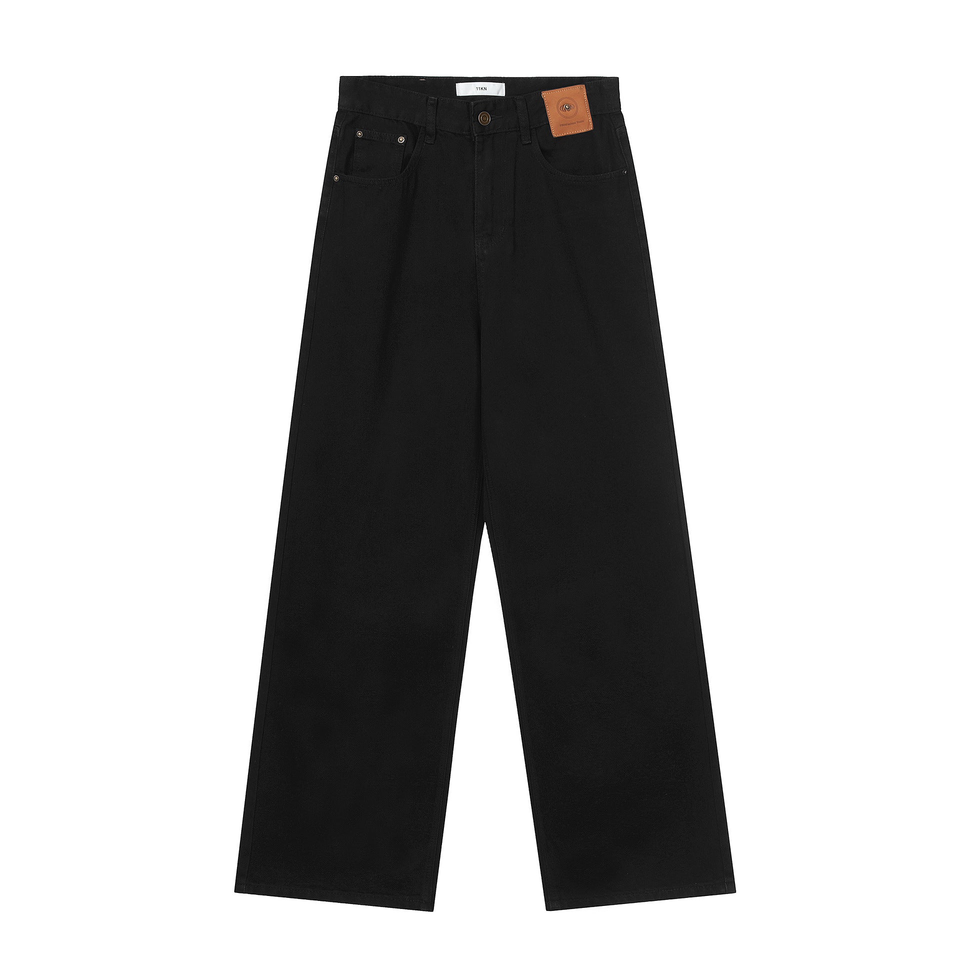 11KN Thin Slim Straight Pants Oversize Drape Jeans