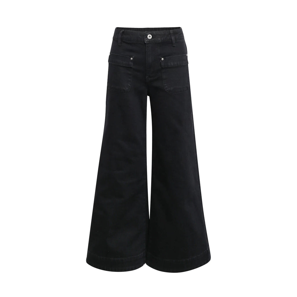Wildberry Black High-Waist Wide-Leg Jeans