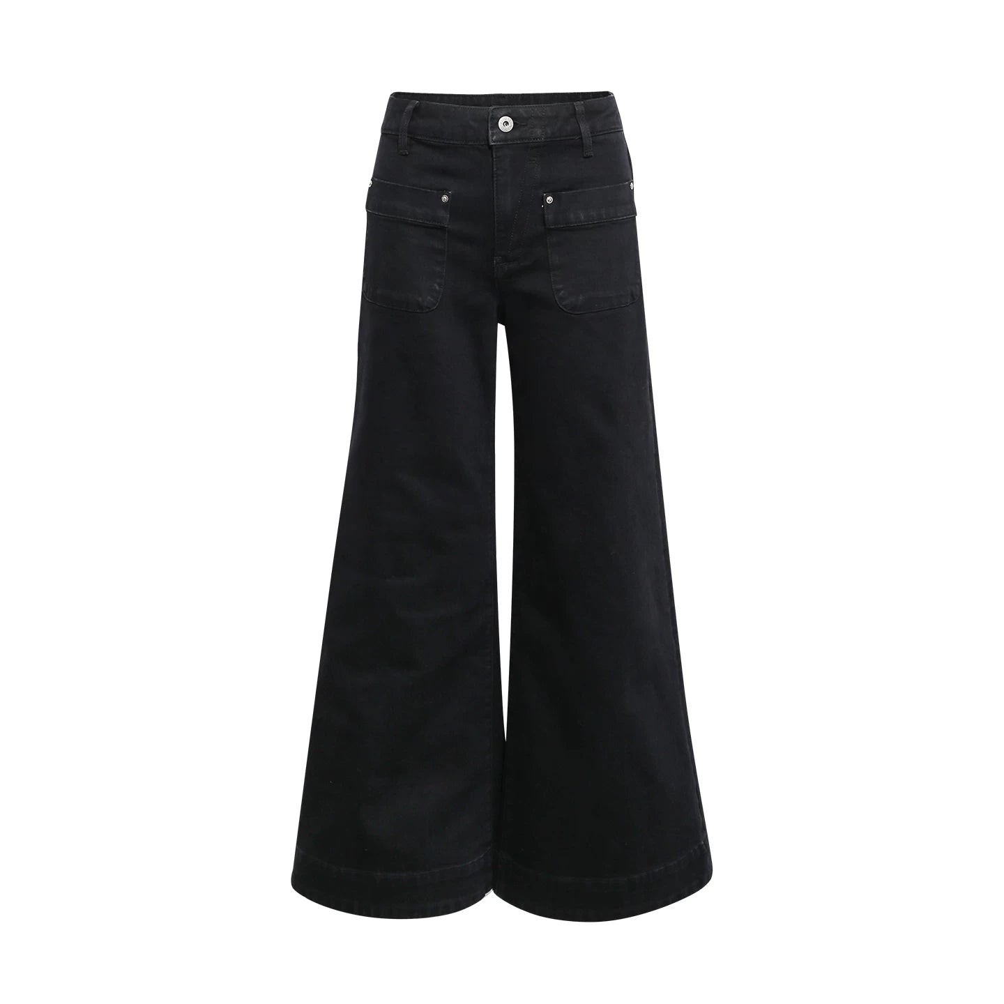 Wildberry Black High-Waist Wide-Leg Jeans