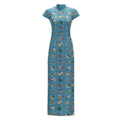 ZIHE Floral Embroidered Pinched Waist Dress