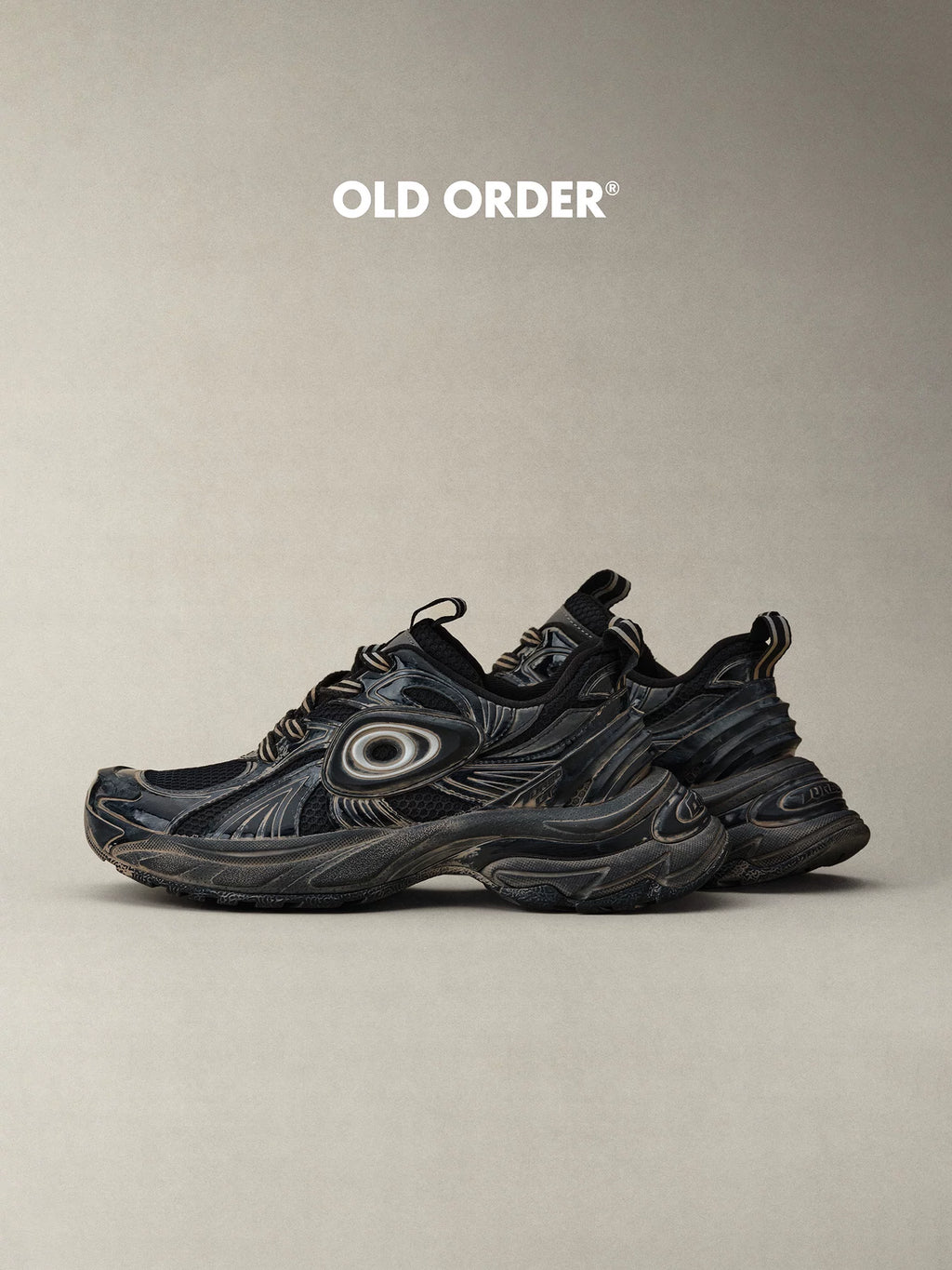 OLD ORDER Distressed Leather Platform Chunky Sneaker