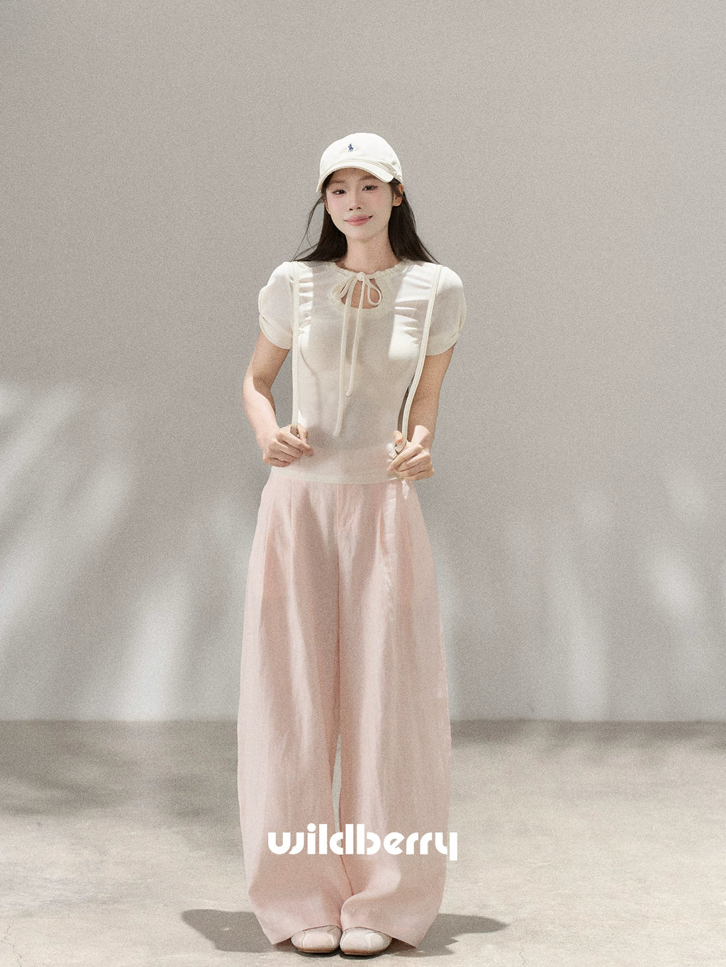 Wildberry Versatile High Waist Wide Leg Casual Pants