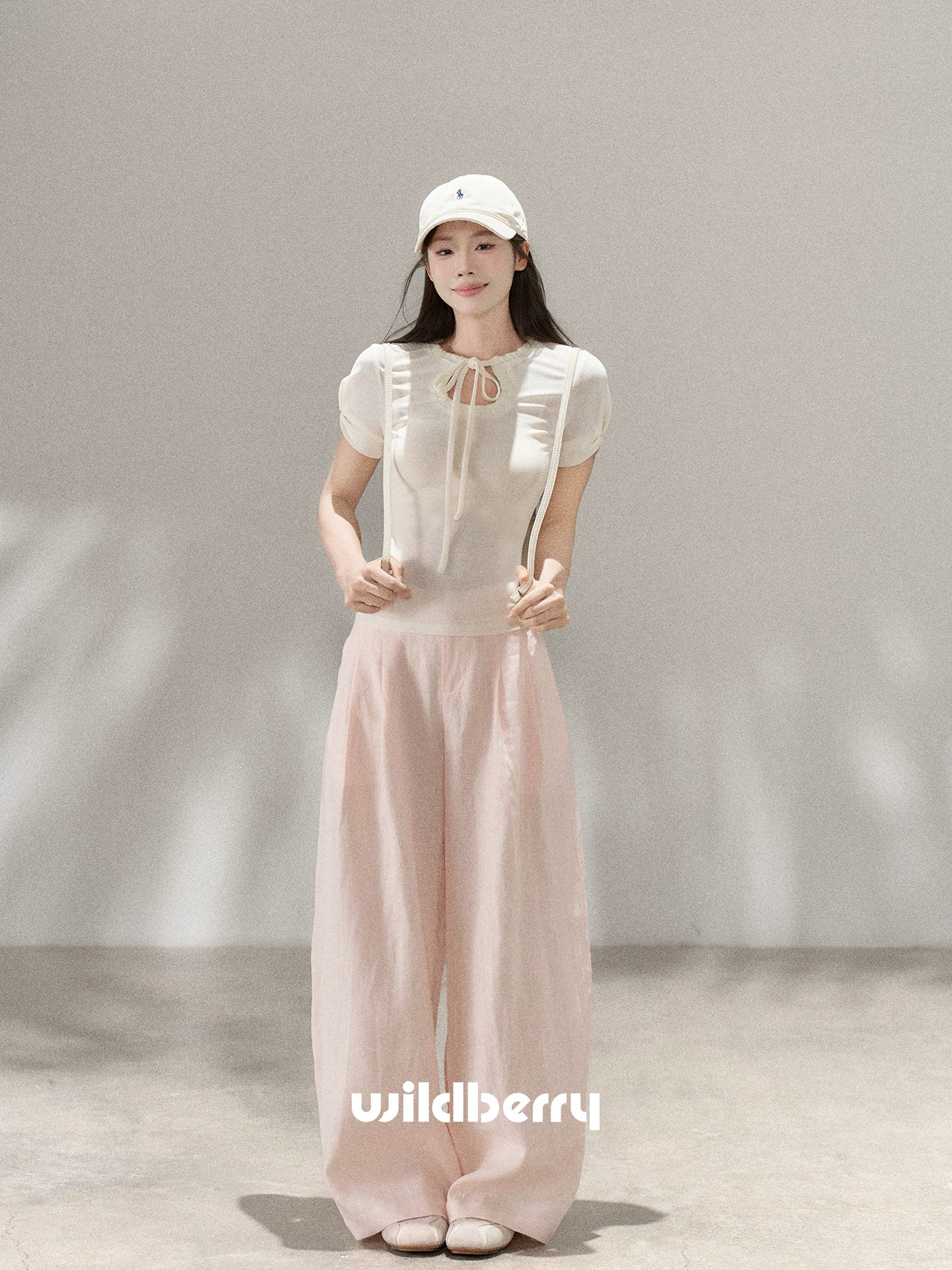 Wildberry Versatile High Waist Wide Leg Casual Pants