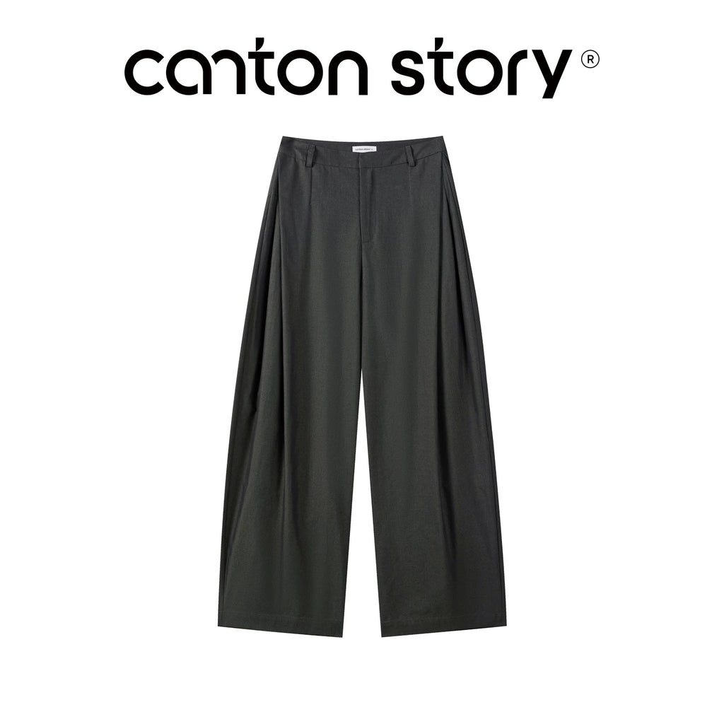 Cantonstory Black Half-Turtleneck Fitted Cropped Tee