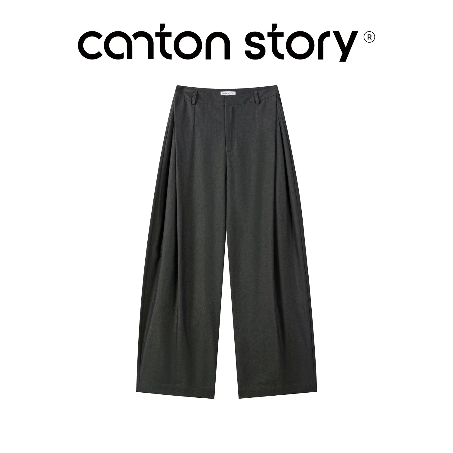 Cantonstory Black Half-Turtleneck Fitted Cropped Tee