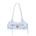 JELLY TOYBOY Blue Faux Leather Zip-Top Underarm Bag