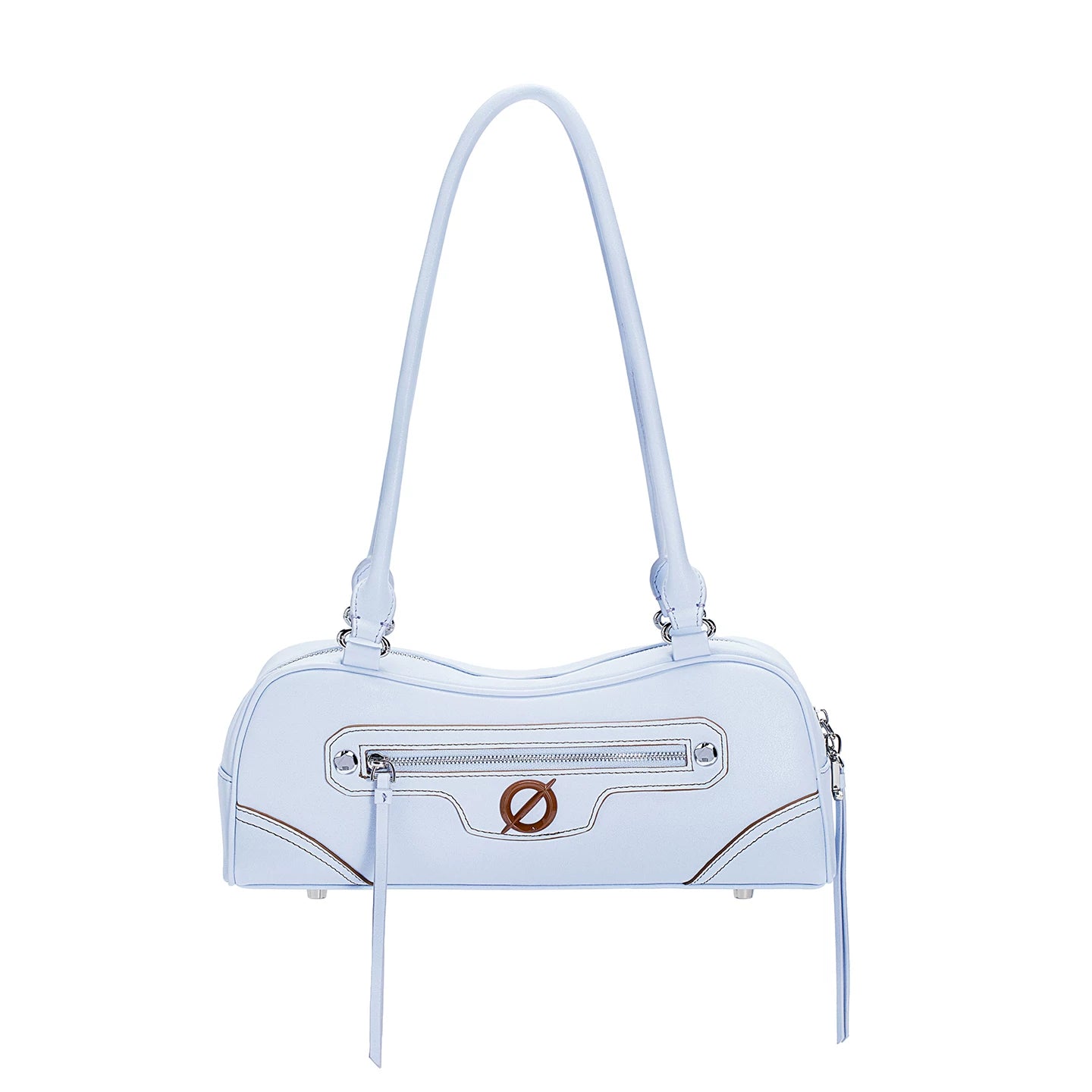 JELLY TOYBOY Blue Faux Leather Zip-Top Underarm Bag